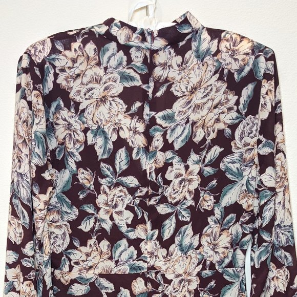 Honey Belle Floral Print Maxi Dress in Burgundy - Picture 7 of 15